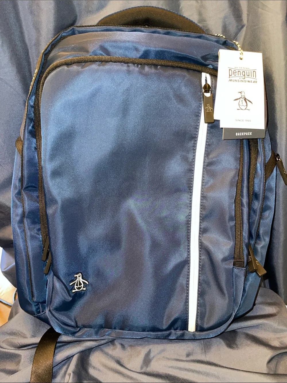 The Original Penguin - Men's Navy Multi-Pocket Backpack